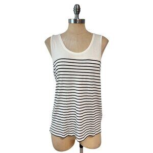 White House Black Market Womens Scoop Neck Striped Tank Top Small NWT